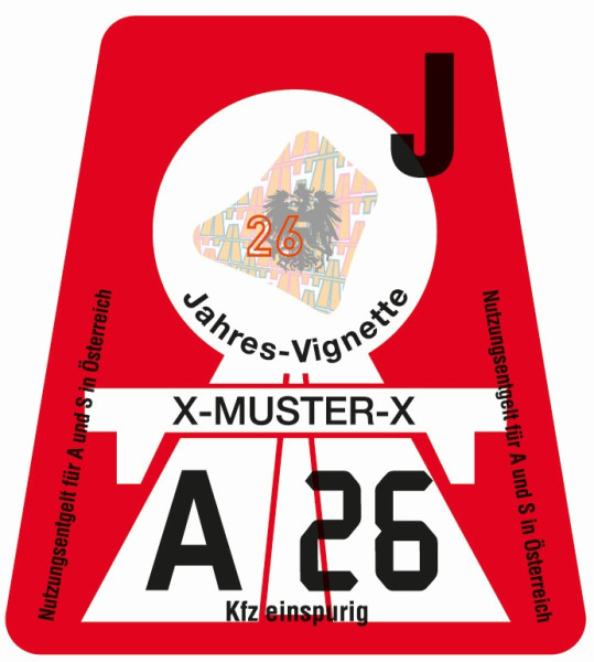 Österreich Motorrad Jahres-Vignette Autobahnmaut